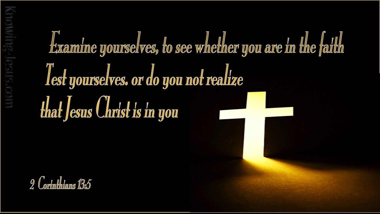 2 Corinthians 13:5 Examine Yourselves (black)